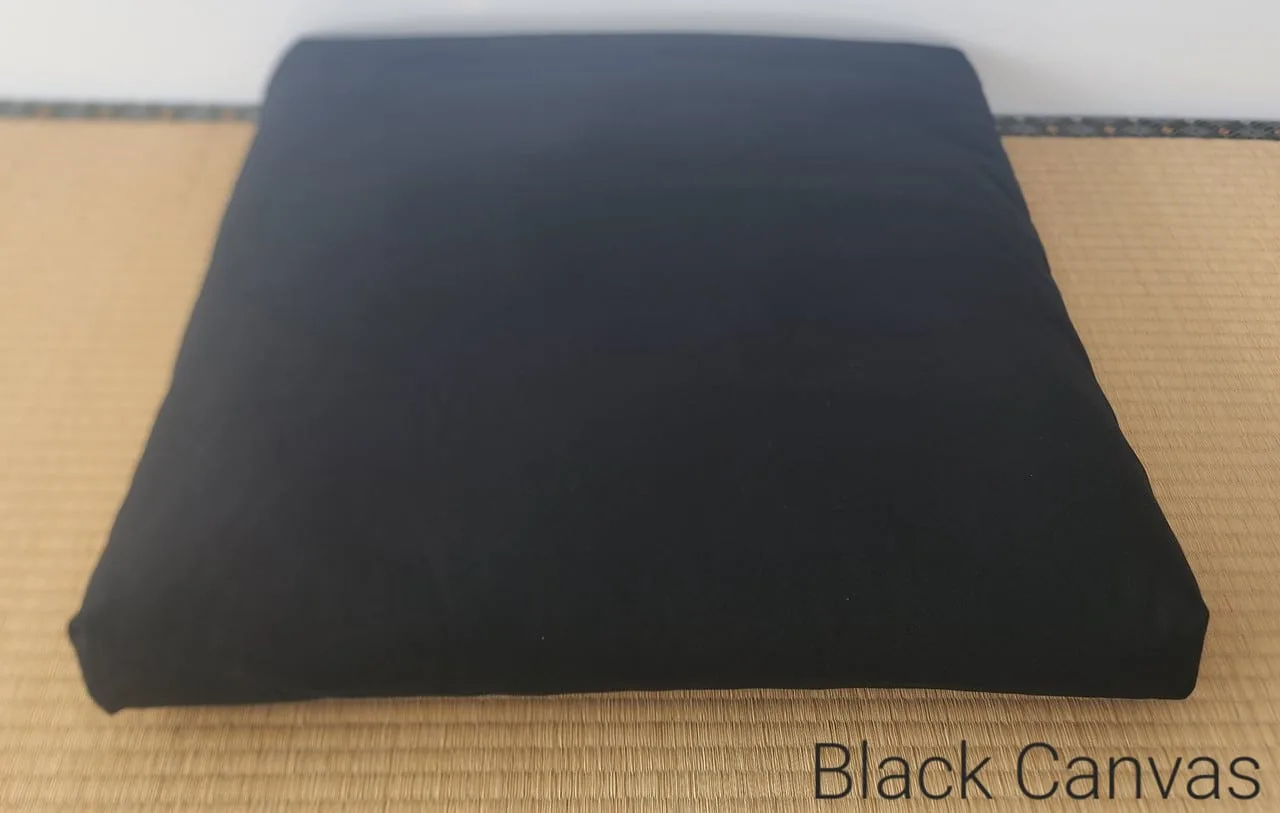 Zabuton with Black canvas cover