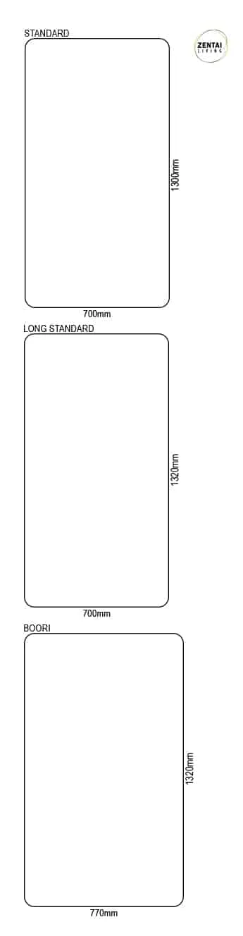 Cot Mattress Certified Organic Latex with Certified Organic Cotton Cover - Size Chart 2 Mobile