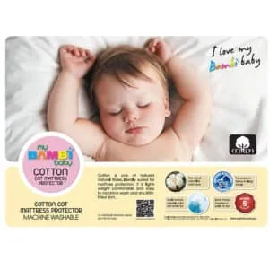 Bambi 100% Cotton Cot Mattress Protector cotton protector