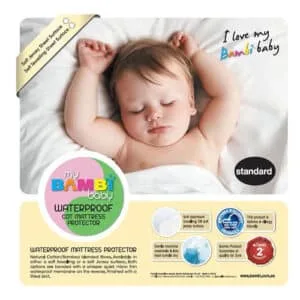 Bambi Waterproof Cot Mattress Protector Soft Towelling