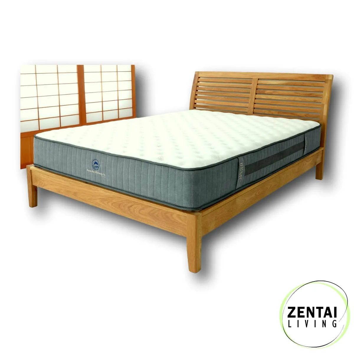 Sienna Bed Frame with Head Board in Solid American Oak