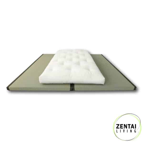 Tradional 'Plus' Futon 10cm All Cotton with Tatami Mat