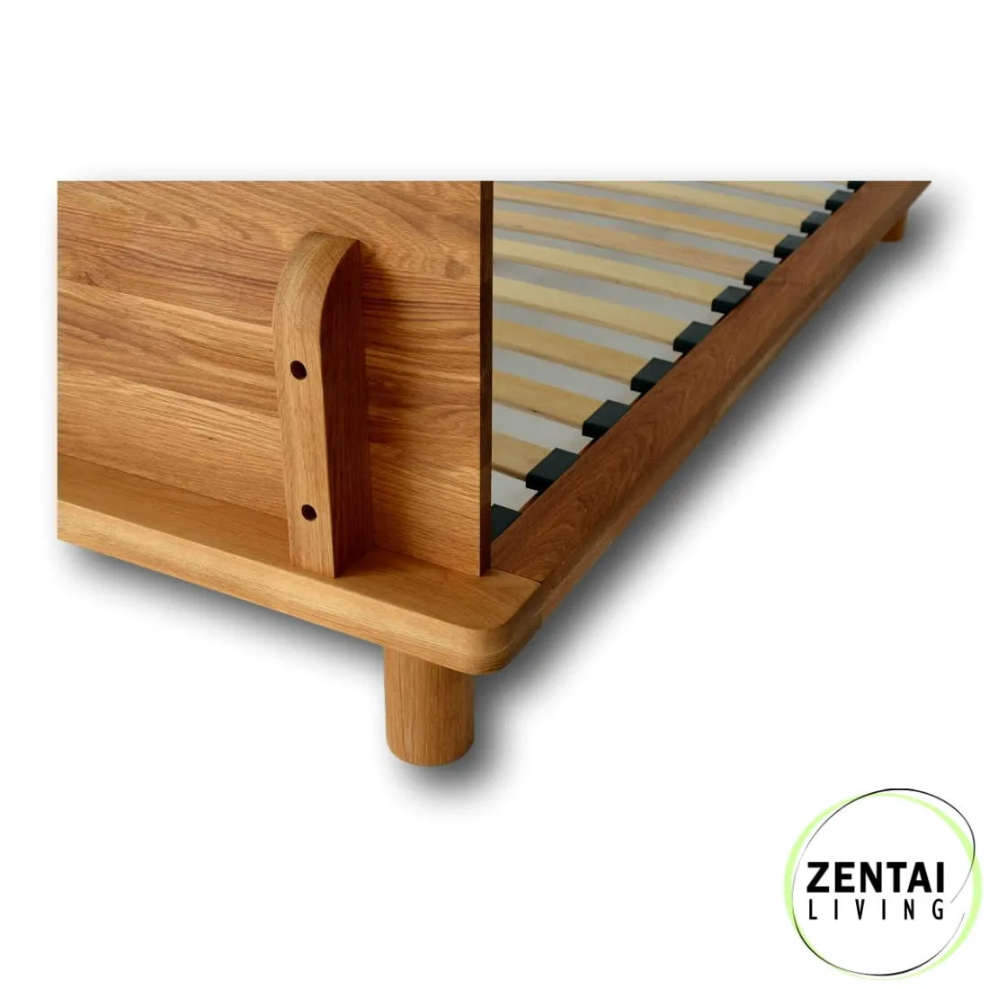 Zen Bed Frame Headboard Detail - Natural Oil Finish