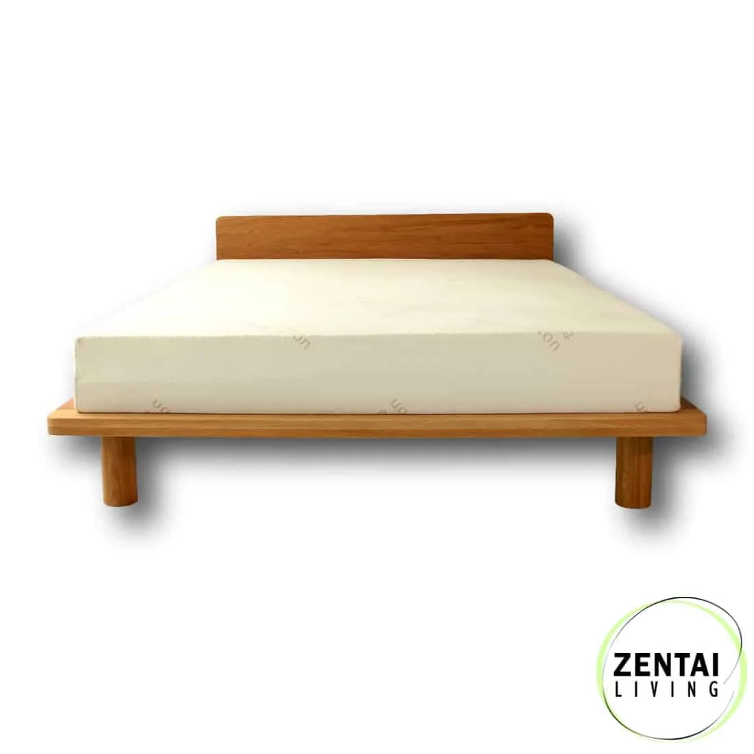 Zen Bed Frame in American Oak with Latex Mattress