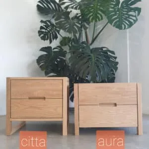 Citta Solid Wood Bedside Table