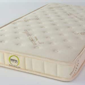 Zentai Living organic latex cot mattress, front angle